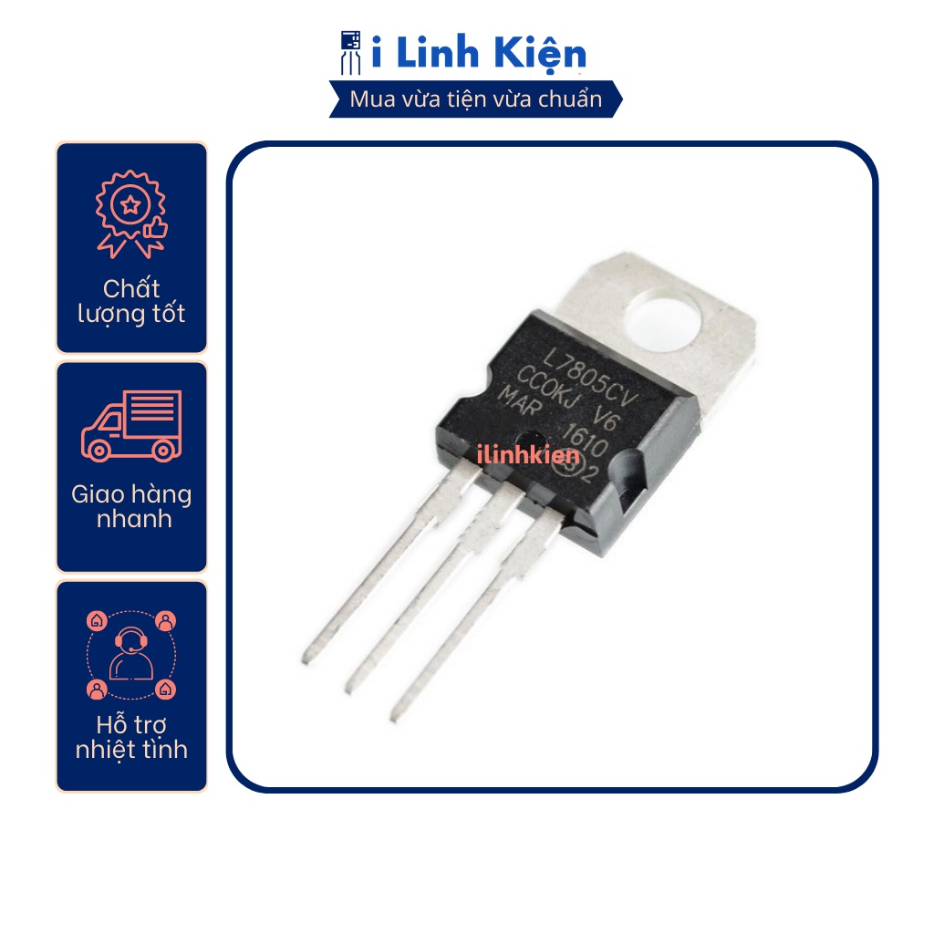 7805 L7805CV 1.5A 5V chất lượng tốt.