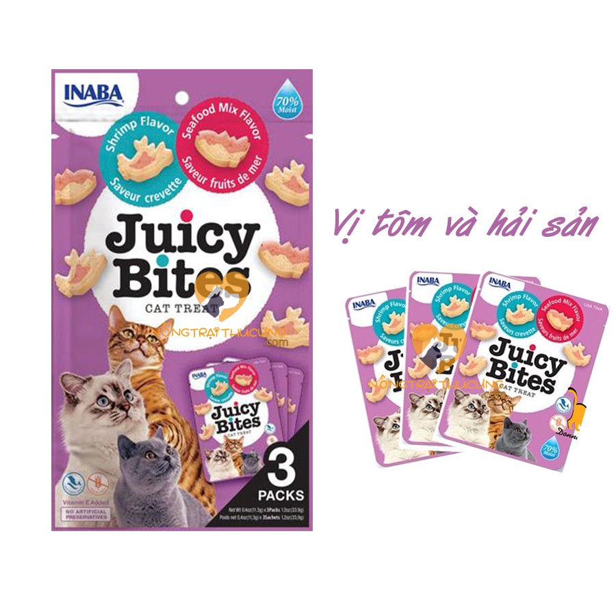 Snack Thưởng - Bánh Thưởng Cho Mèo INABA JUICY BITES Gói 11.3g