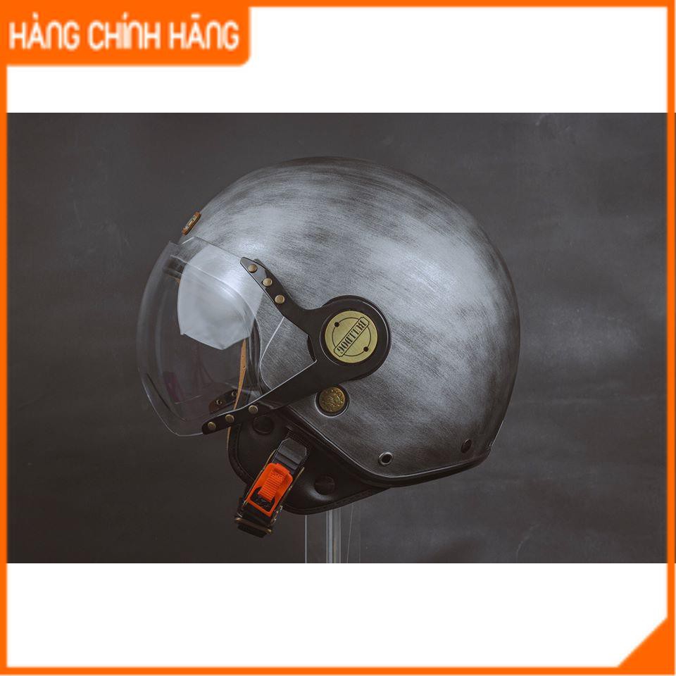 MŨ BẢO HIỂM 3/4 BULLDOG POM [TẶNG KÈM KHÓA SỐ ĐA NĂNG]_Phuotarmor