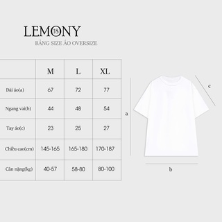 Áo thun oversize basic Lemony v1.0 trắng & đen - LMY3