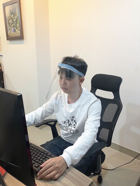 Nón bucket trơn có kính chống bụi nhiều màu
