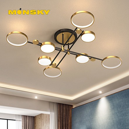 Đèn trần LED MONSKY NOFER sang trọng, hiện đại với 3 chế độ ánh sáng.