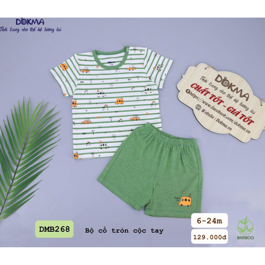 (3-24M) Bộ cộc tay sợi tre (bamboo) - DOKMA