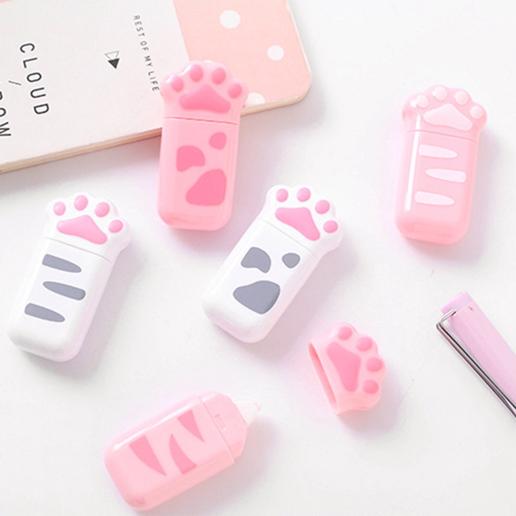 Bút Xóa Kéo Hình Dấu Chân Mèo Dễ Thương 5mm * 6m