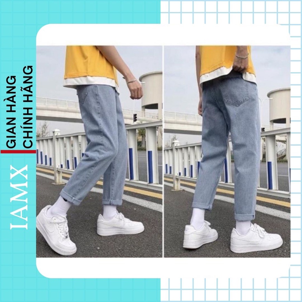 Quần jean Baggy nam ống suông, quần bò nam Hàn Quốc hot trend 2022