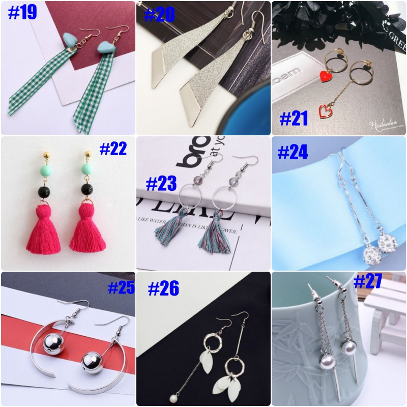 (SALE ĐỒNG GIÁ)  Khuyên tai phong cách Hàn Quốc xinh xắn thanh lịch giá rẻ dành cho nữ