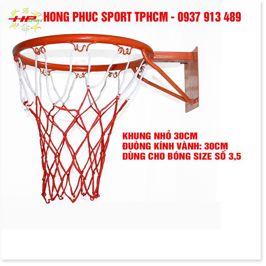 Khung bóng rổ - vành bóng rổ treo tường 40 45 cm, size số 3 5 6 7 - mini cho bé và thi đấu, sơn tĩnh điện dầy
