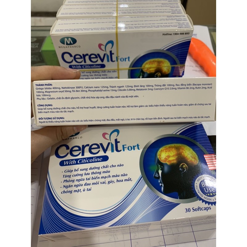 CEREVIT FORT- with coenzym q10- HOẠT HUYẾT DƯỠNG NÃO- TUẦN HOÀN MÁU NÃO