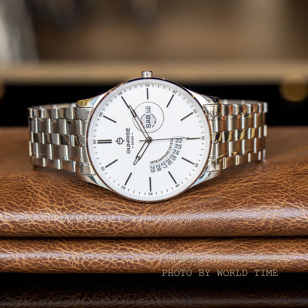 Đồng Hồ Nam Sunrise 1127SA Chính Hãng Full Box Kính Sapphire Chống Xước Chống Nước Dây Da Cao Cấp | BigBuy360 - bigbuy360.vn