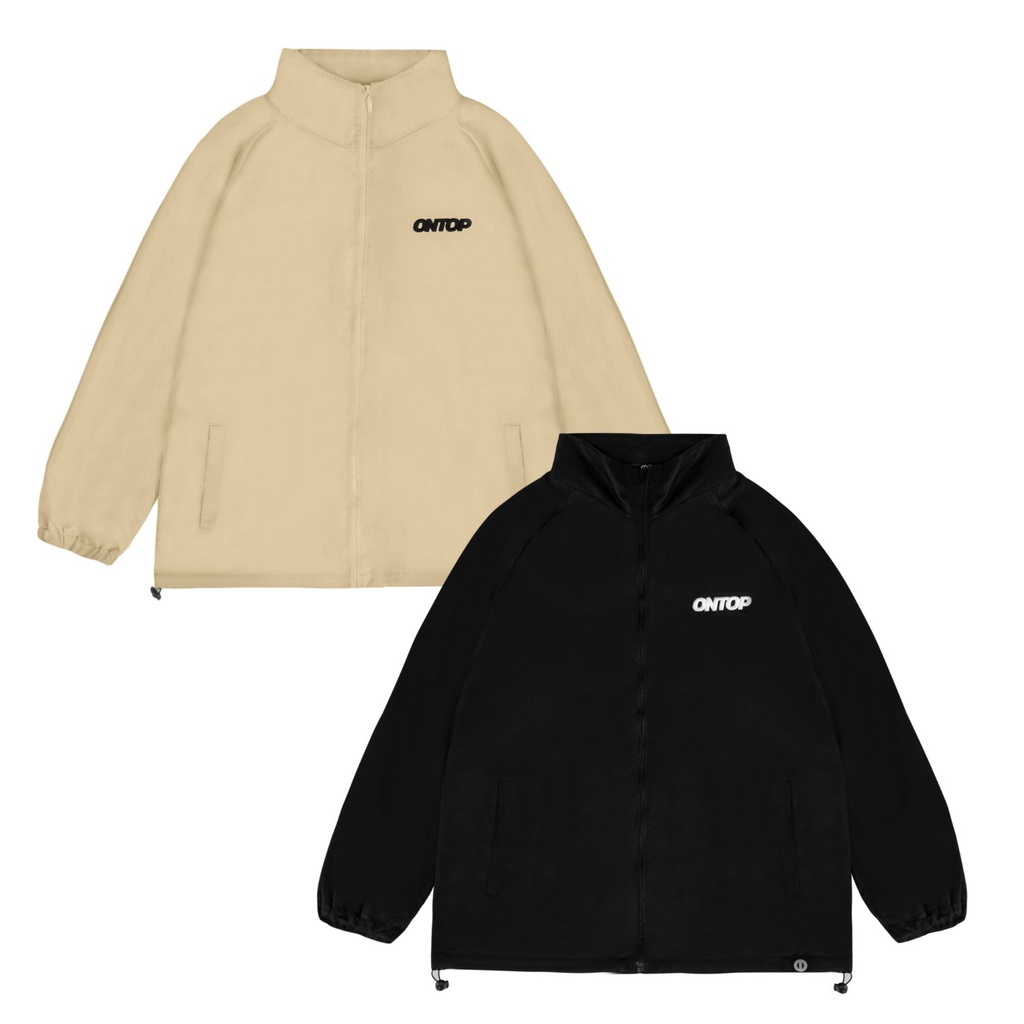 Áo khoác dù nam form rộng local brand ONTOP màu đen cổ trụ - Basic High thumbnail