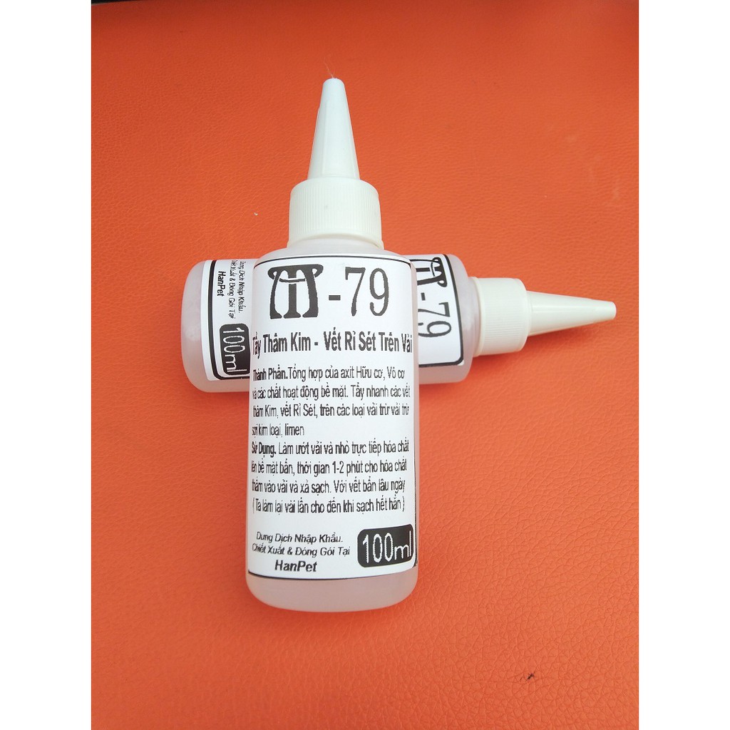 Chất tẩy quần áo M79-100ml tẩy sạch vết thâm kim và vết ố trên cổ áo trắng