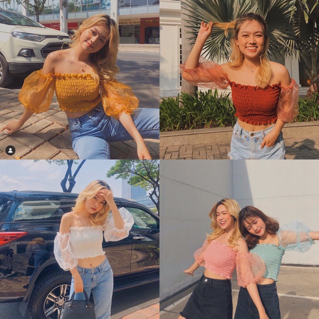 ÁO_NHÚN_TAY_PHỒNG🥑(kèm hình thật 100%)