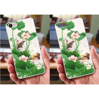 Ốp lưng iPhone 6 / 6S (dẻo viền trắng trong) - Hình Chim Công, Cá Chép, Cò