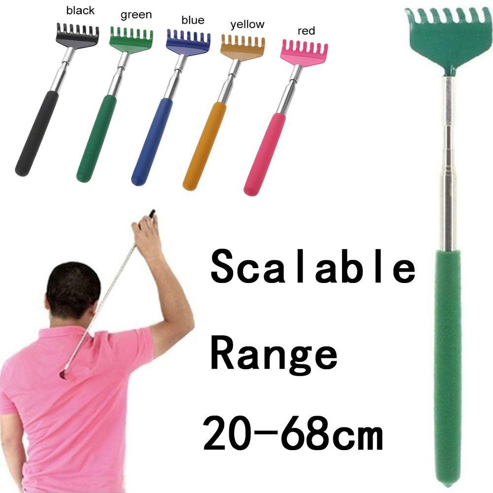 Cây Gãi Lưng Năm Răng Bằng Kim Loại Mềm Mại Có Thể Thu Gọn
