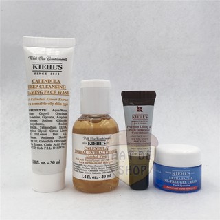 Kiehl's / Kiehls set Dưỡng Cho Da Hỗn Hợp Dầu 4 Món mini-Hàng Chính hãng