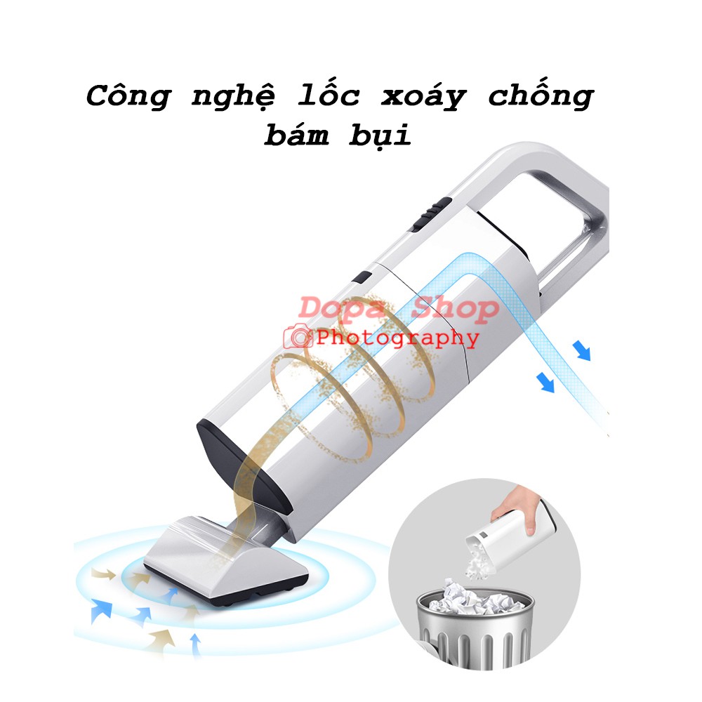 Máy hút bụi cầm tay không dây AIKESI công suất 120W, máy hút bụi mini cho gia đình tiện lợi lực hút khỏe