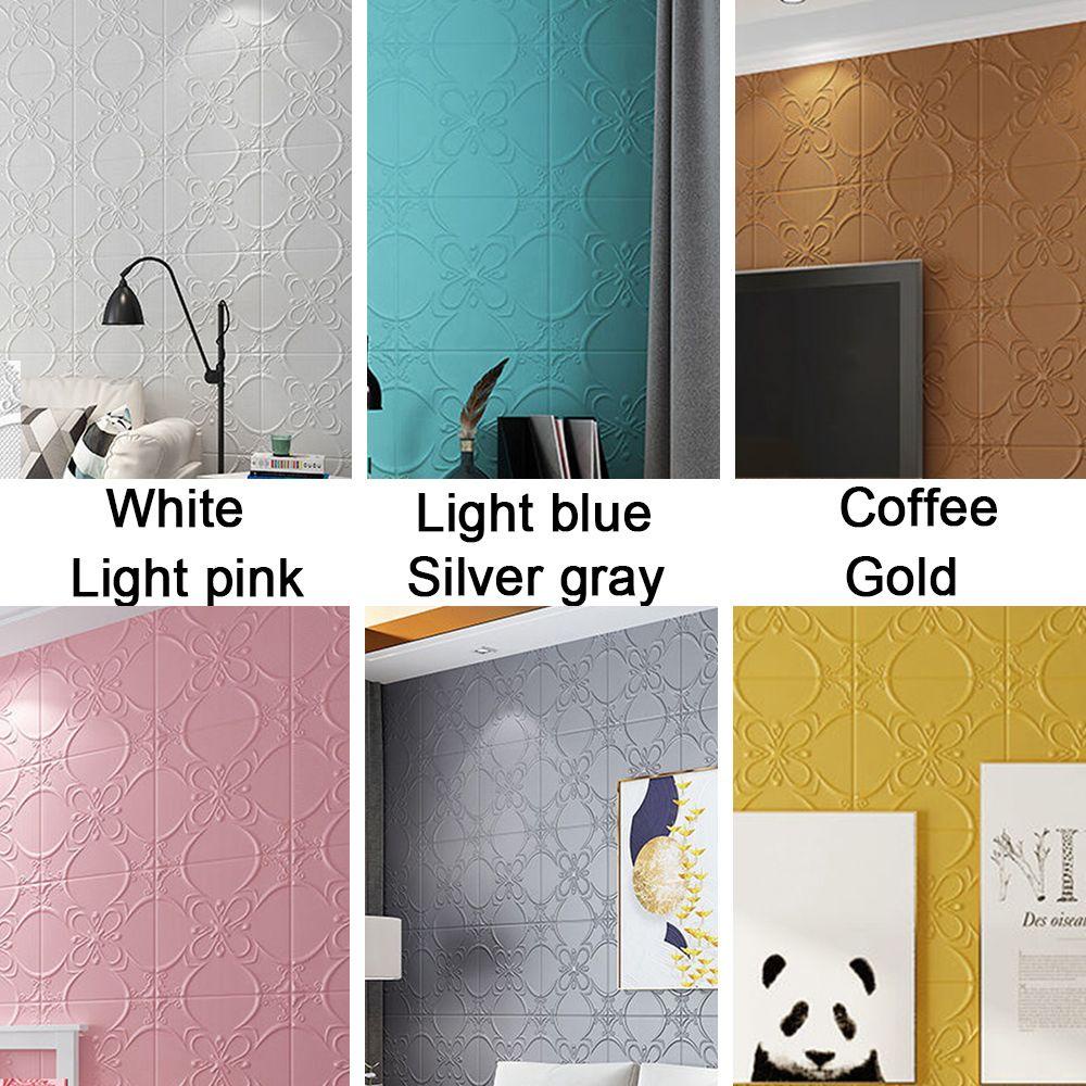 PISTA Giấy Dán Tường 3D Tự Dính Chống Thấm Nước Trang Trí Phòng Khách