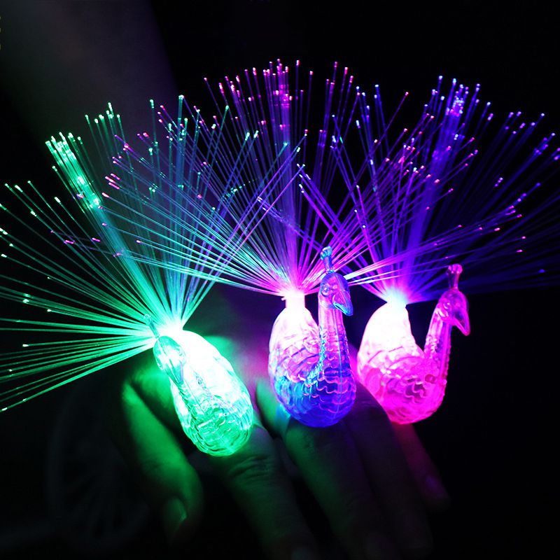 Đồ chơi kiểu con công hoạt họa/ kẹp tóc đèn LED làm quà tặng sinh nhật dành cho trẻ em