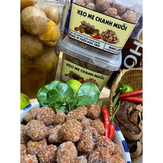 Kẹo me chanh muối (hủ 500gr kèm muối ớt xanh )