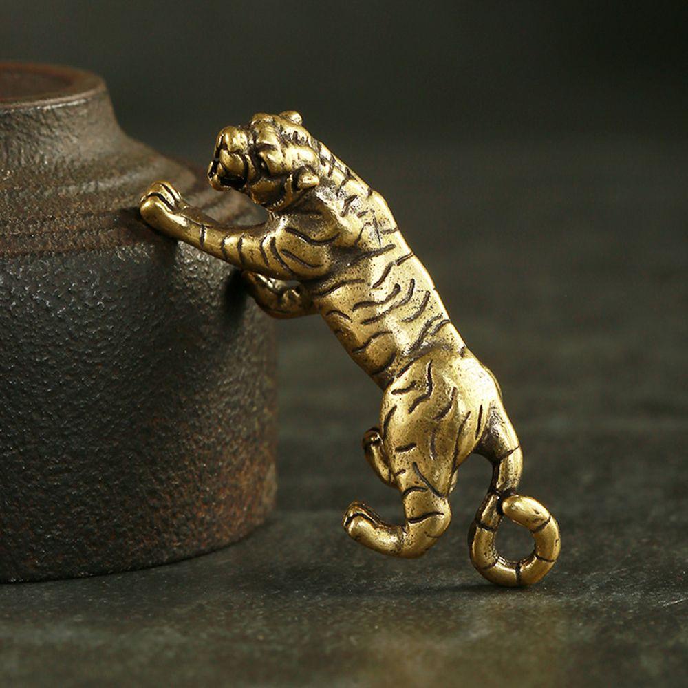Móc Khóa Xe Hơi Bằng Đồng Thau Hình Hổ Sáng Tạo