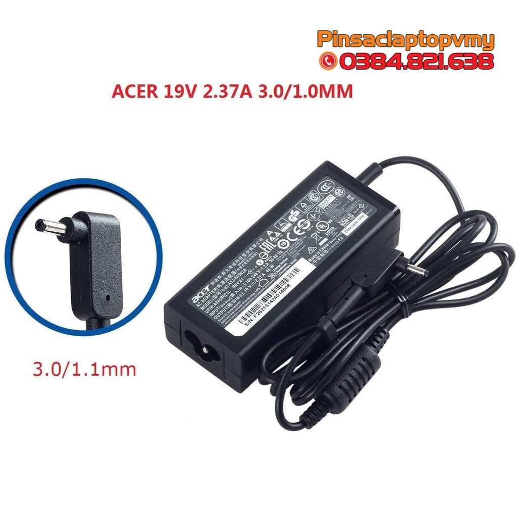 [BH 1 đổi 1] Sạc Adapter Acer 19V-2.37A 2.1A 45W Aspire S 13 S13 S5-371 S5-371T S5-371-52JR