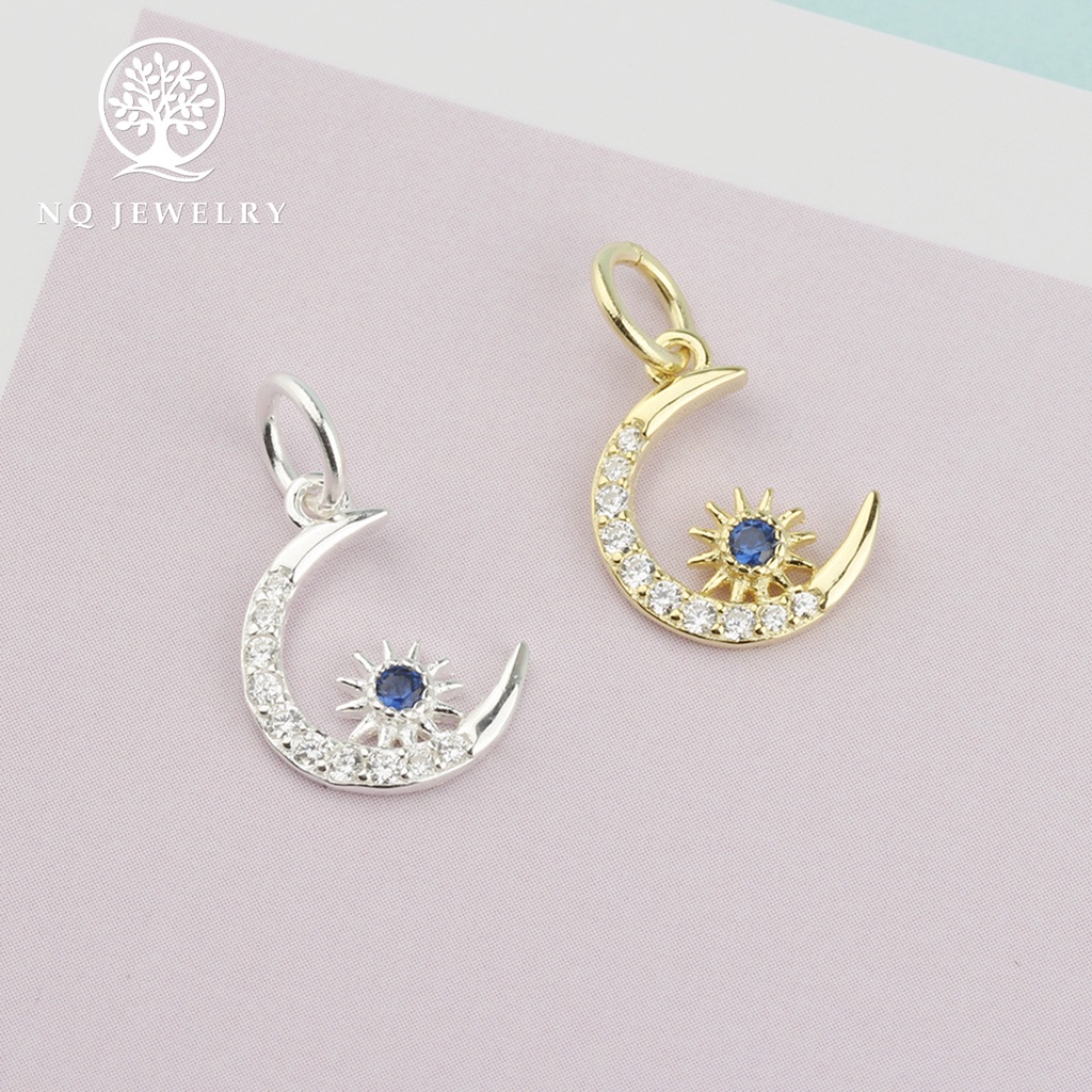 Charm bạc hình mặt trăng treo - NQ Jewelry
