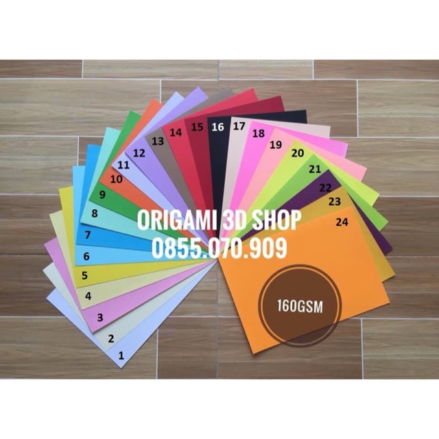 20 tờ Giấy bìa A4 160gsm (ghi chú màu cho shop)