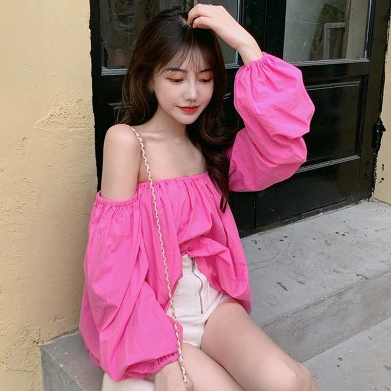 Áo trễ vai tay dài