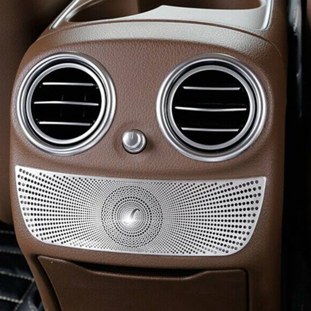 Ốp Viền Lỗ Thông Gió Phía Sau Màu Bạc Nhám Cho Mercedes Benz E Class W213 C Class W205 GLC X253 GLC260