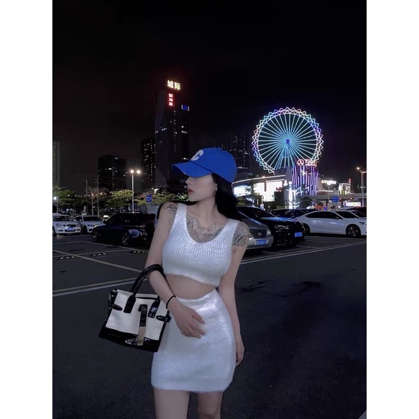 Set lông cừu trắng