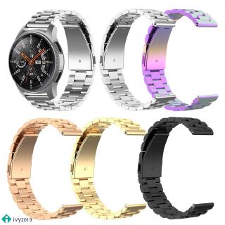 ♞ivy✨ 22mm Universal Steel Belt for Huami Amazfit GTR/Samsung galaxy watch/S3 Three Beads Steel Strap