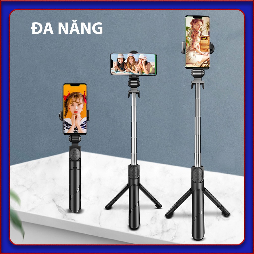 Gậy Chụp Ảnh Tự Sướng Bluetooth 3 Chân Đa Năng Chụp Hình Selfie Cao Cấp Tripod Có Remote Điều khiển Từ Xa XT-02