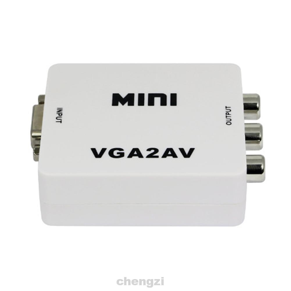 Bộ chuyển đổi 1080P Mini VGA sang AV RCA kèm dây cáp cho HDTV PC