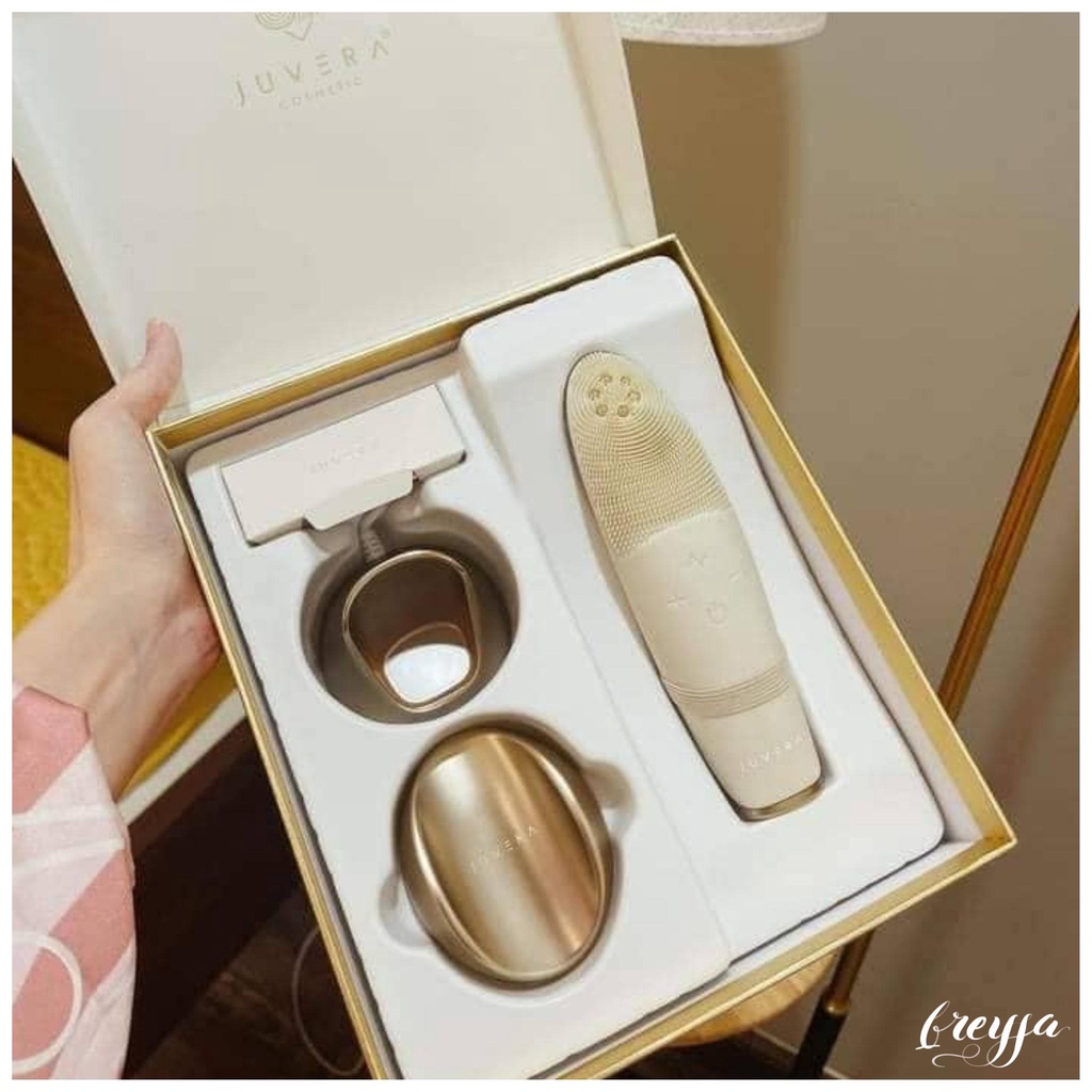 BẢO HÀNH 1 ĐỔI 1 TRONG 1 NĂM Máy Rửa Mặt Juvera Với 2 Phiên Bản làm sạch sâu đẩy tinh chất massage nâng cơ - FRYJA.STORE