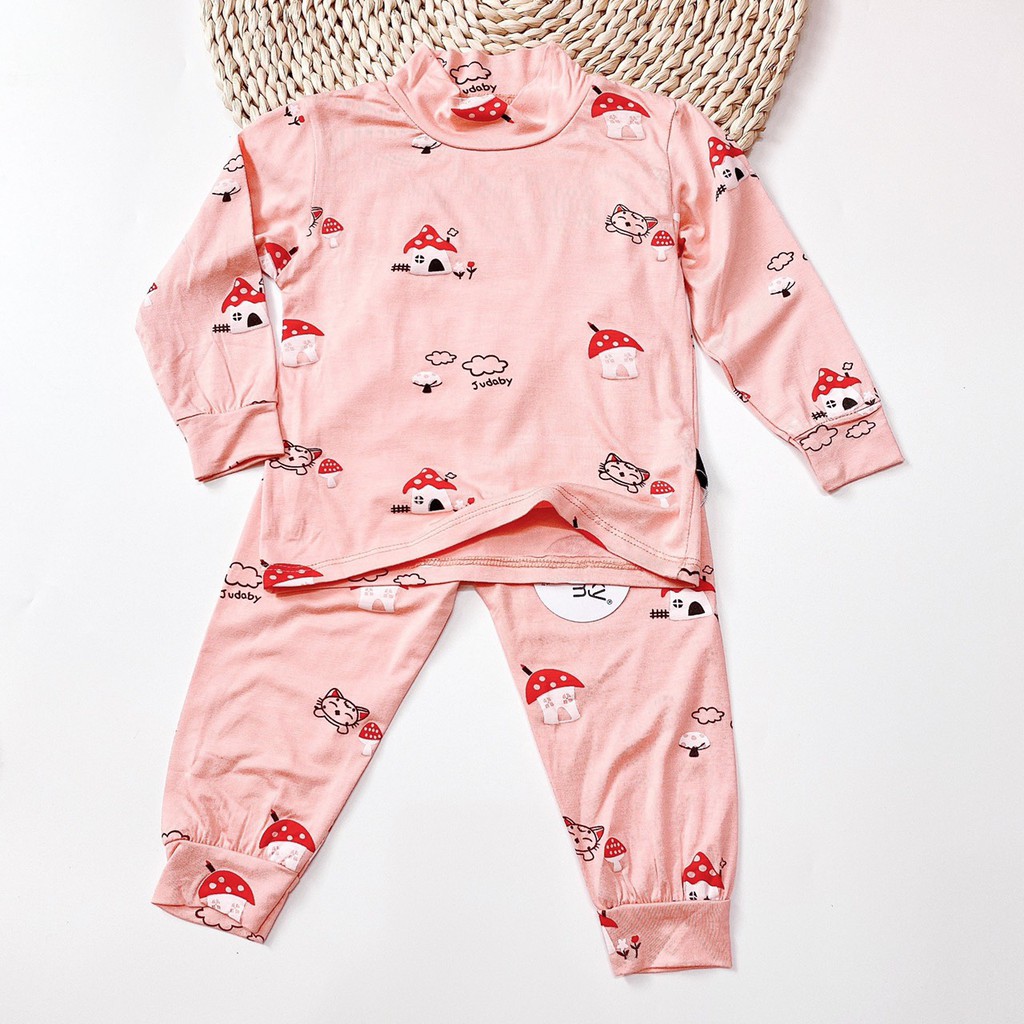 Bộ Dài Tay Cao Cổ Minky Mom Họa Tiết Dễ Thương QATE201 - Namkidshop