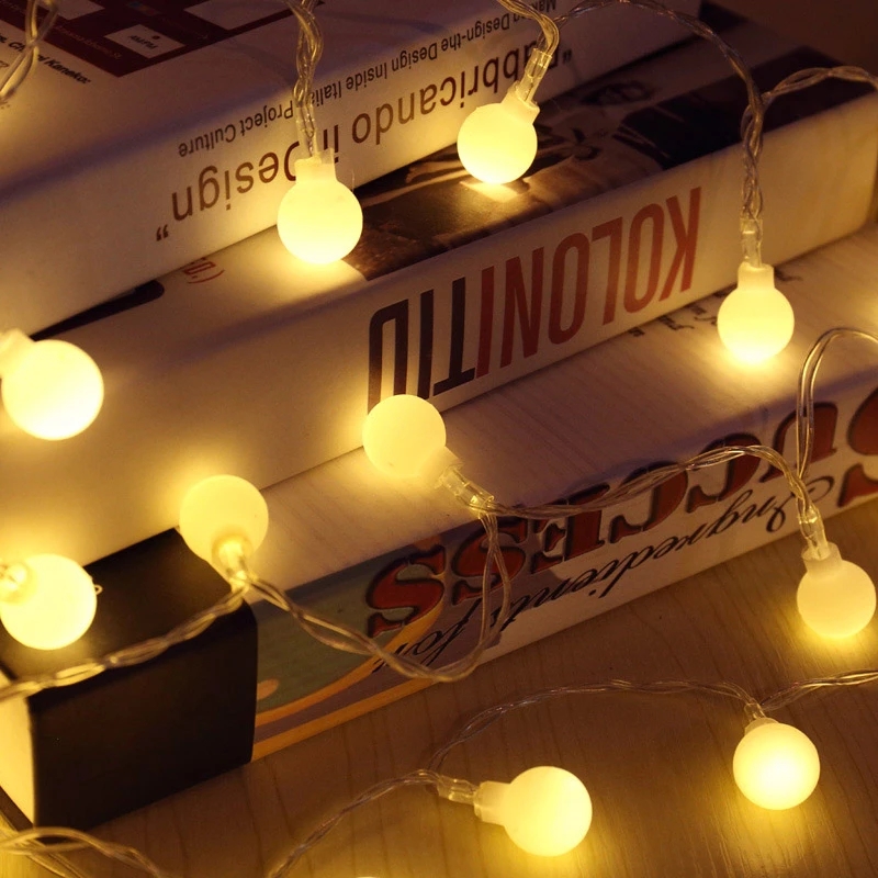 Dây đèn LED thiết kế quả bóng tròn cherry xinh xắn dành cho trang trí