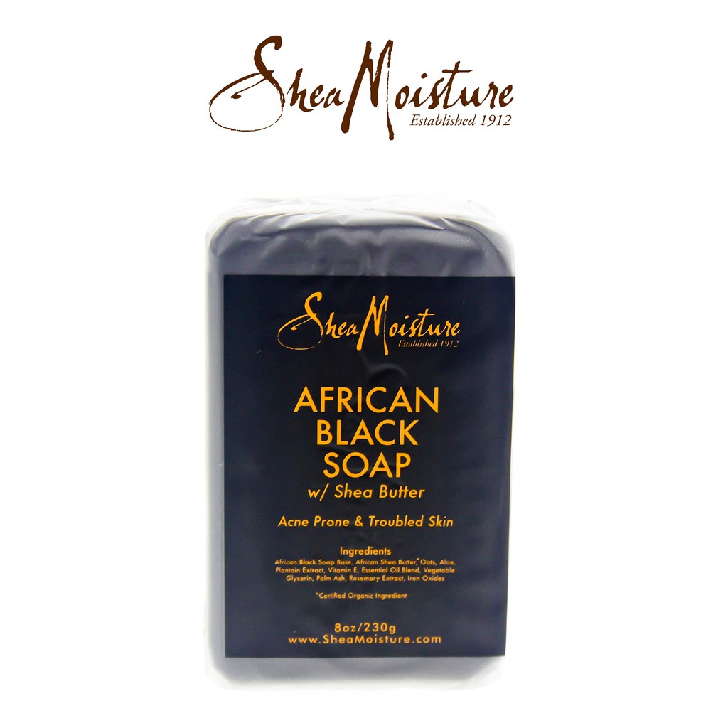 Shea Moisture xà phòng đen Châu Phi African Black Soap ngăn ngừa mụn lưng