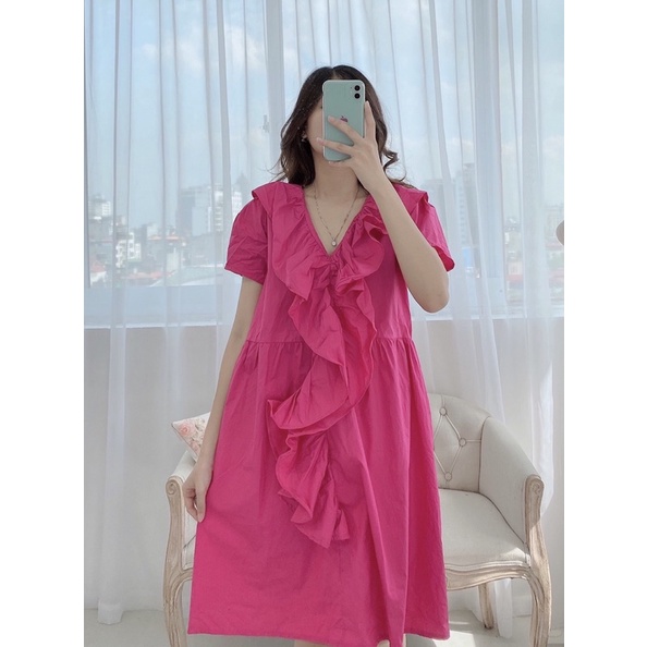 Váy cổ bèo nữ tính điệu đà (Ảnh Thật) | BigBuy360 - bigbuy360.vn