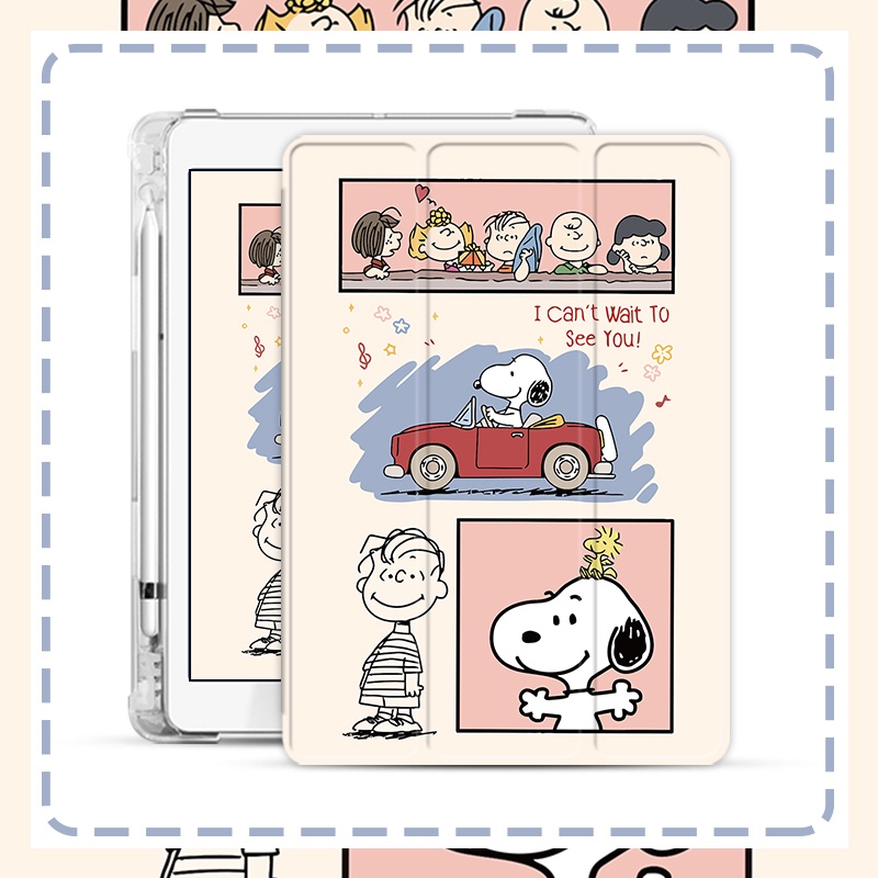 Ốp Máy Tính Bảng Mềm Hình Cinnamoroll Dễ Thương Có Khe Đựng Bút Chì Cho iPad Gen10 7 / 8 / 9 Air4 / Air5 Pro11 "2022 mini