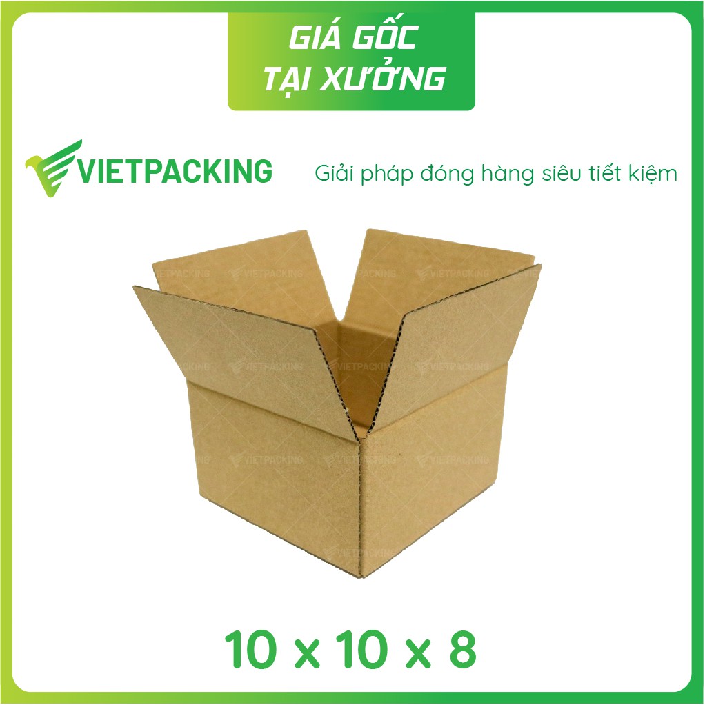10x10x8 - 50 hộp carton nhỏ đóng hàng tiện lợi V034