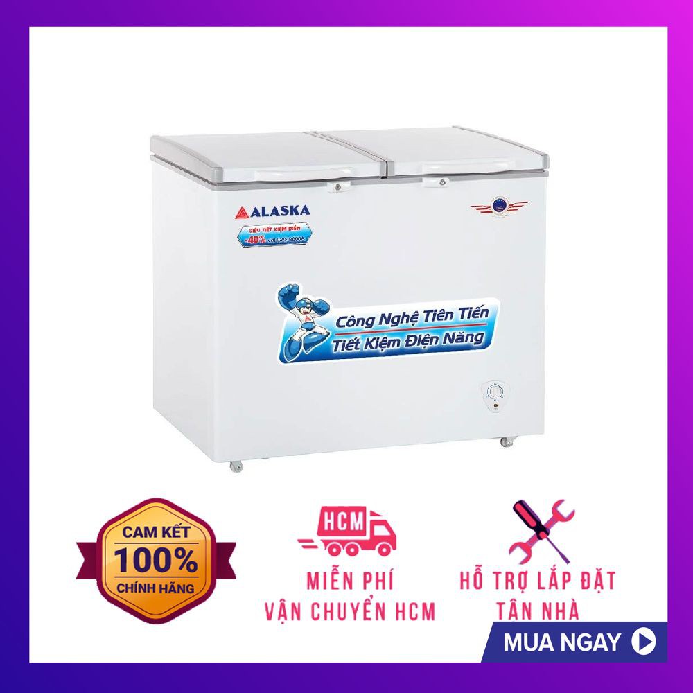 [MIỄN PHÍ LẮP ĐẶT - VẬN CHUYỂN] Tủ Đông/Mát Alaska 350 Lít BCD-3568N - HÀNG CHÍNH HÃNG - BẢO HÀNH 2 NĂM