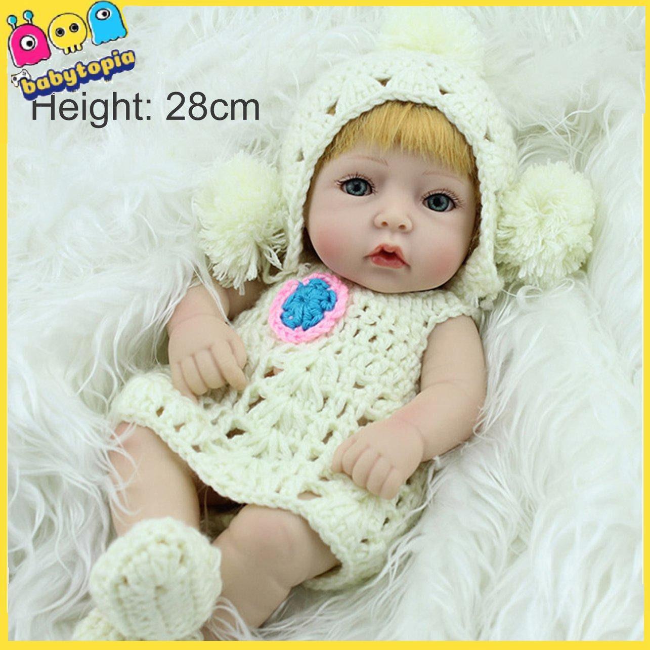 Búp Bê Em Bé Tóc Vàng Độc Đáo Kích Thước 28cm