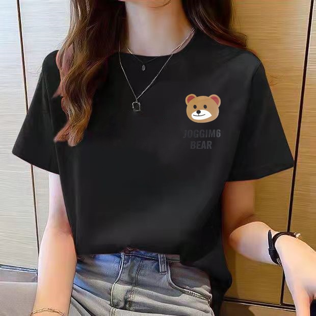 Korean version of loose fashion print trend short-sleeved T-shirt woman