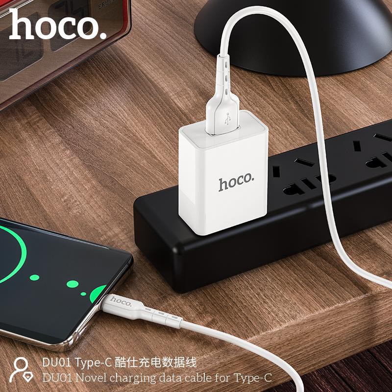 Dây Sạc Hoco DU01CAO CẤPCáp Sạc Nhanh 2.4A/3A Hỗ Trợ Truyền Dữ Liệu Cho Micro USB/ Lightning/ Type-C Dài 1M - BH 12T