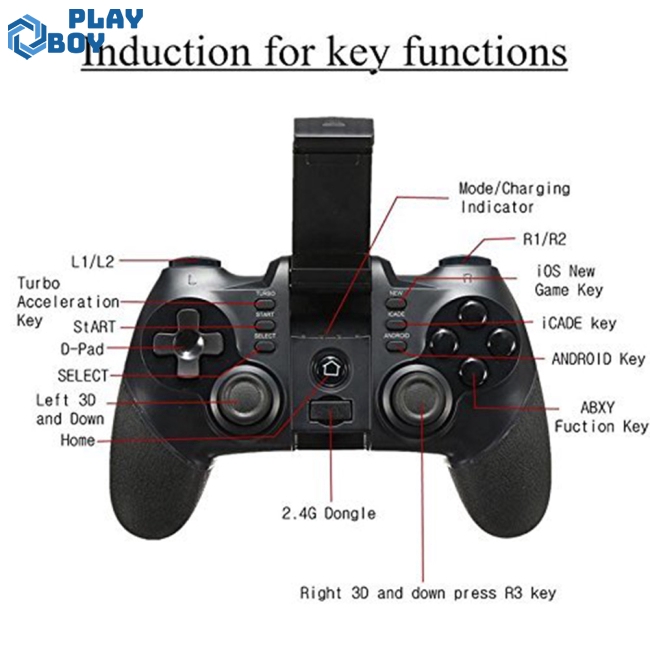 Gamepad Ipega 9076 3 in1 Bluetooth Joystick 2.4G Wireless Game Handle for Android IOS