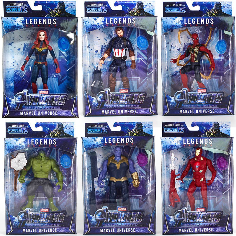 Mô Hình Búp Bê Thanos Black Panther / Người Nhện / Thor Bằng PVC Có Đèn LED Cho Bé