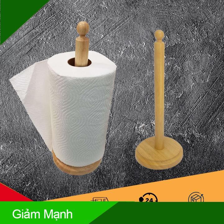 (Giảm Mạnh) Cọc gỗ cắm cuộn giấy lau đa năng cao cấp