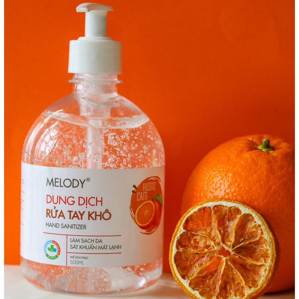 Dung dịch rửa tay khô Melody 500ml - Làm sạch - Mềm da - Sở y tế cấp phép