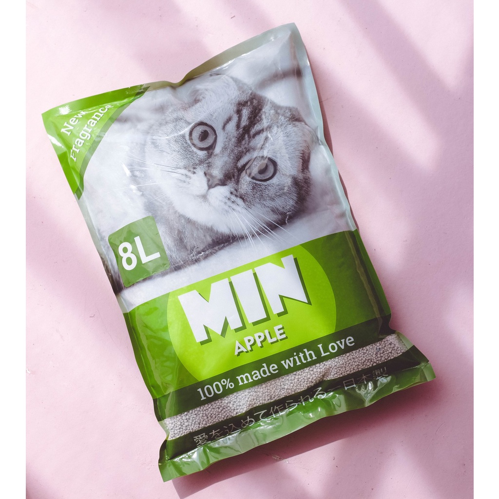 {TẶNG VÒNG CỔ MÈO} Cát vệ sinh cho mèo | Cát MIN 8L | Cát mèo Cát Nhật chính hãng