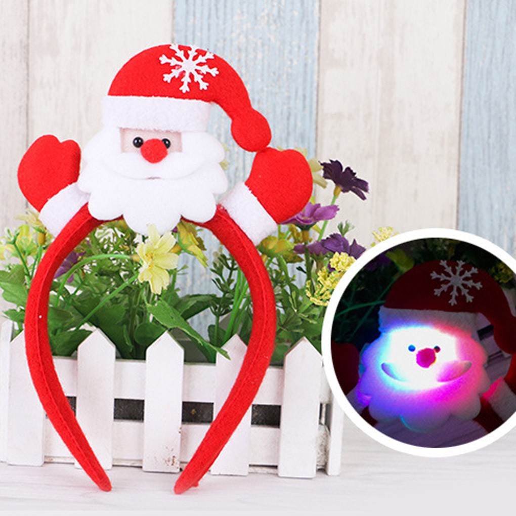 Christmas Hair Clasp with lamp Headband Hair Band Headwear for Children